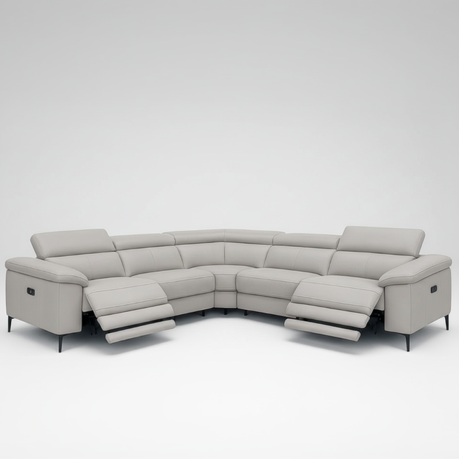 Daydream: Modular Corner Sofa Electric Recliner in Leather