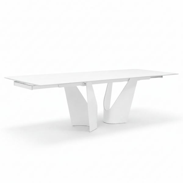 Apex : Dining Table Double Extension White