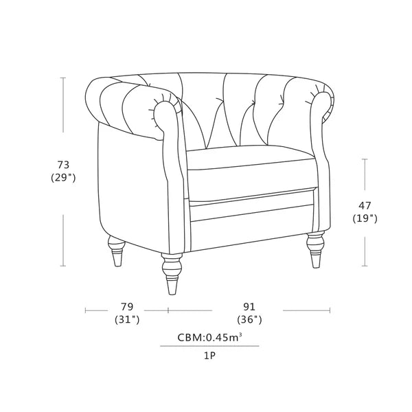 Vintage Elizabeth: Chesterfield Accent Chair