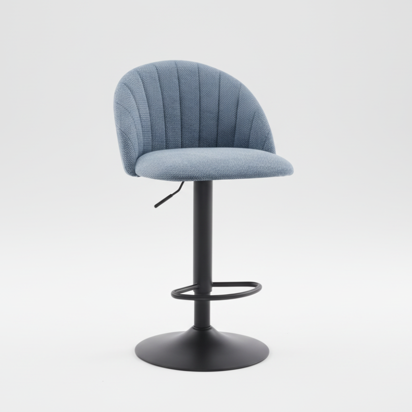 Elk: Bar Stool Blue Fabric
