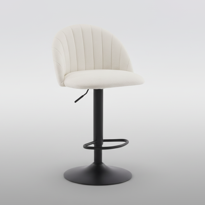 Elk: Bar Stool Ivory Fabric