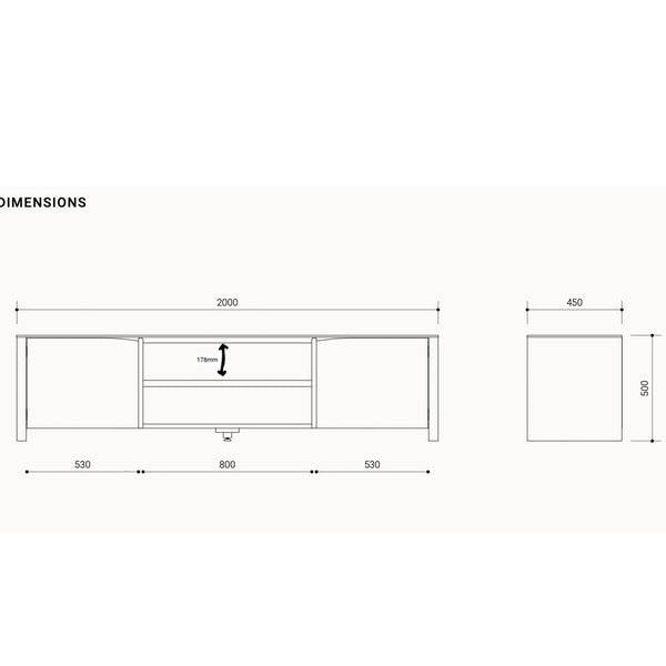 Erin : TV Unit 2.0m