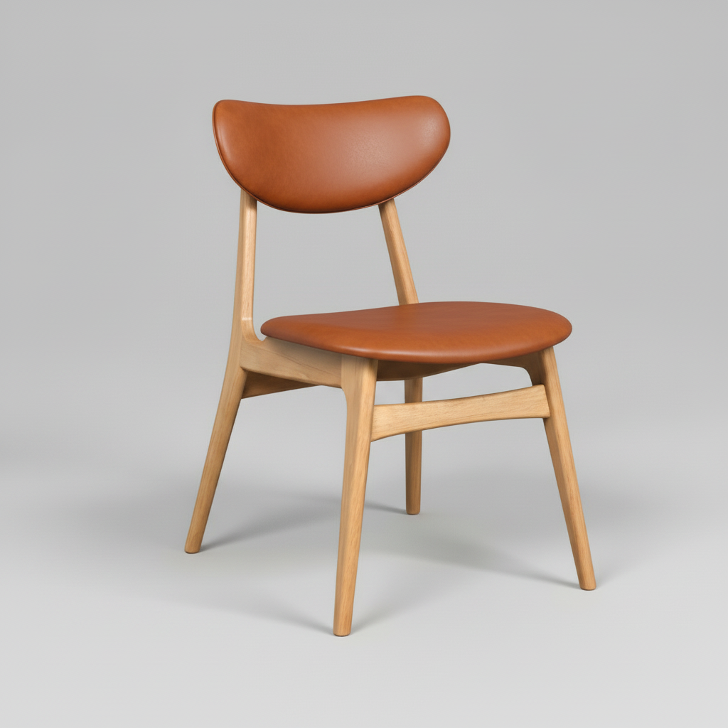 Falkland : Dining Chair Natural / Cognac