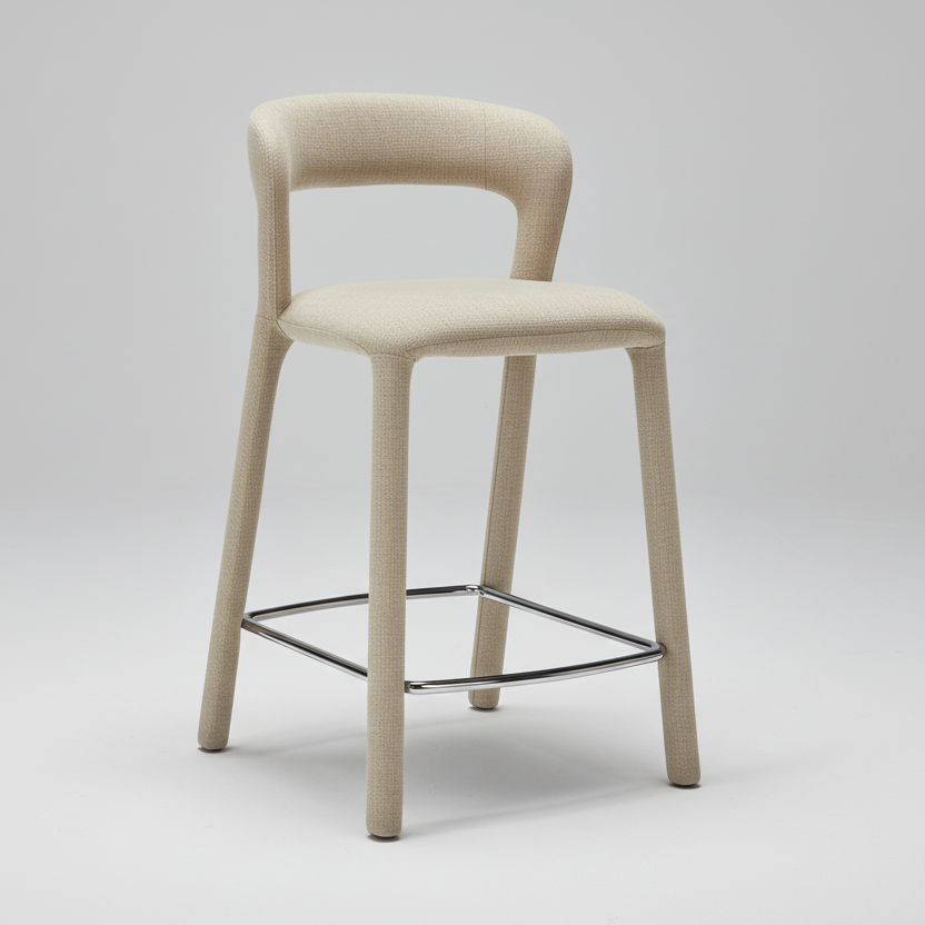Faro: Bar Stool Beige Fabric