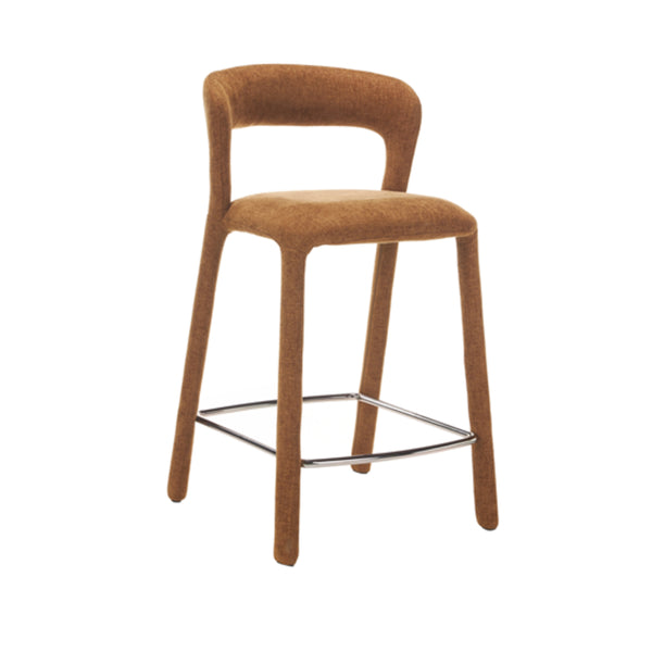 Faro: Bar Stool Copper Fabric