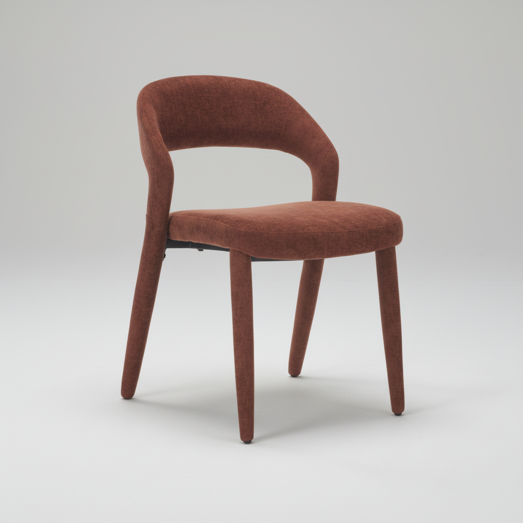 Faro : Dining Chair Brick Fabric