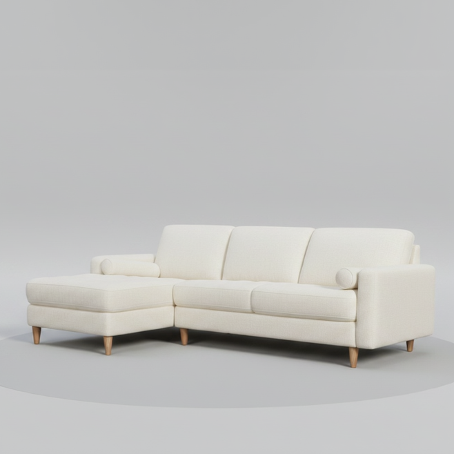 Flynn : 2.5 Seater Chaise Sofa Fabric
