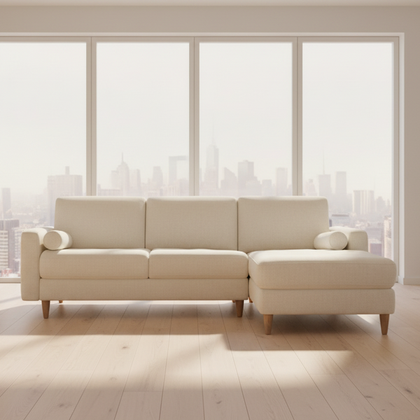 Flynn : 2.5 Seater Chaise Sofa Fabric