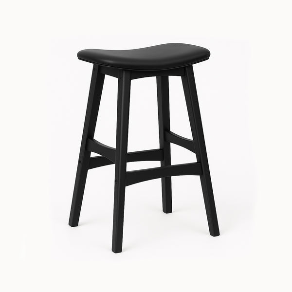 Gangnam : Bar Stool Black Frame Black Pu Seat