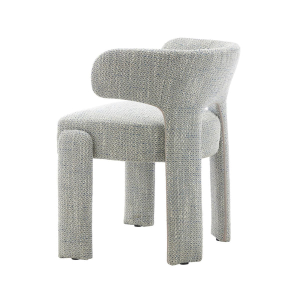 Geneva : Dining Chair Blue Grey Fabric