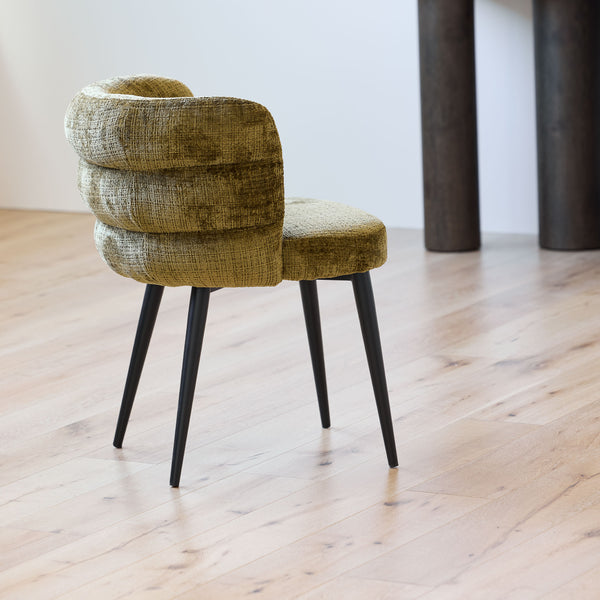 Greta : Dining Chair Moss Fabric