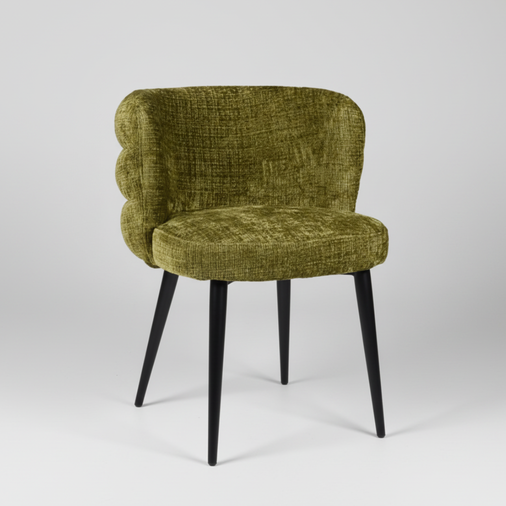 Greta : Dining Chair Moss Fabric