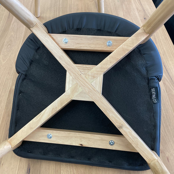 Halo : Dining Chair Ash Frame with Clay Leather