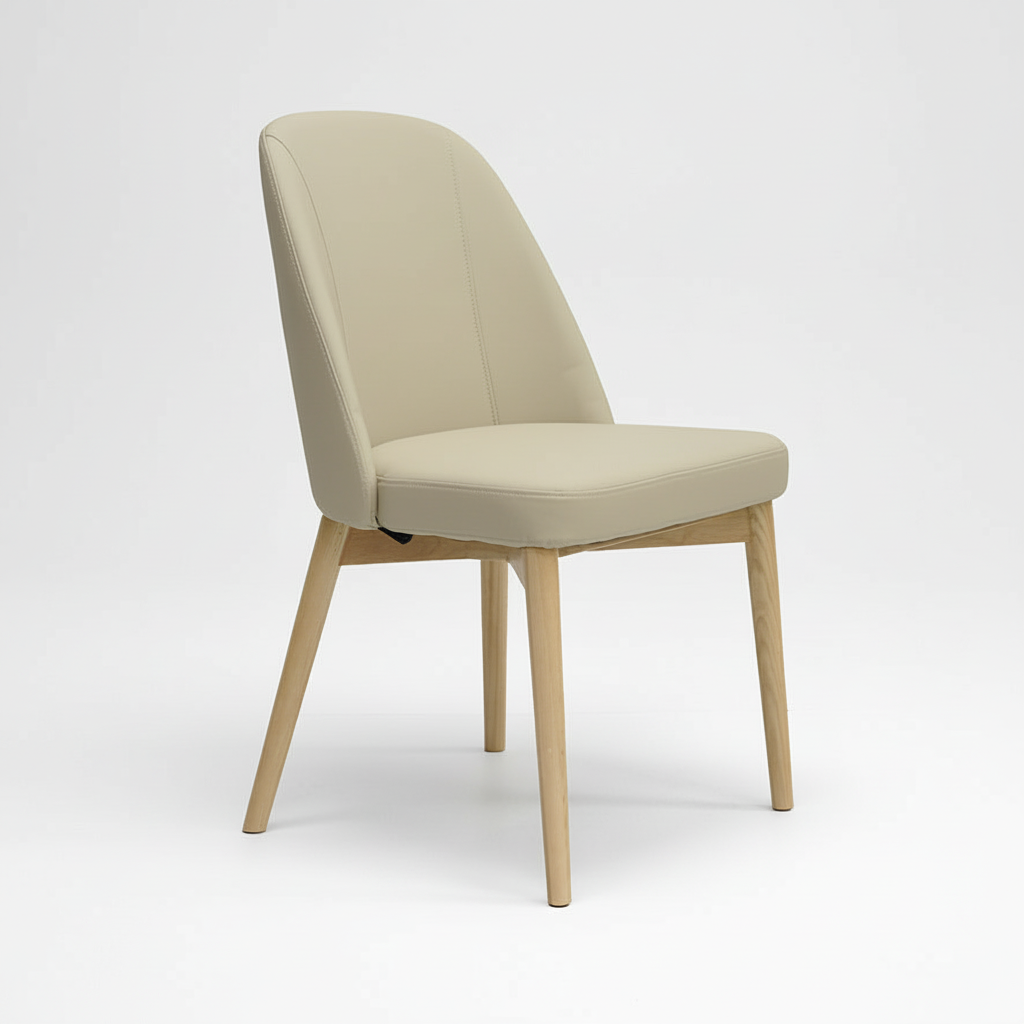 Halo : Dining Chair Ash Frame with Clay Leather