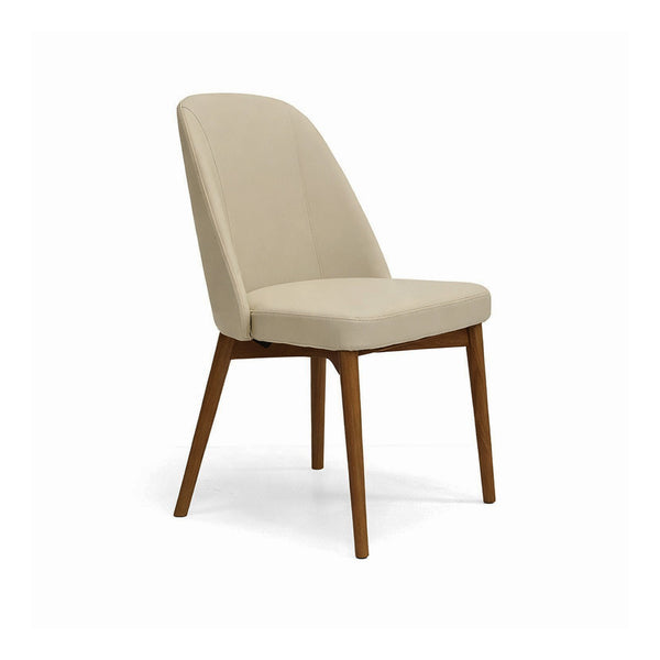 Halo : Dining Chair Walnut Frame with Clay Leather