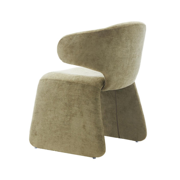 Helsinki : Dining Chair Chenille Olive fabric