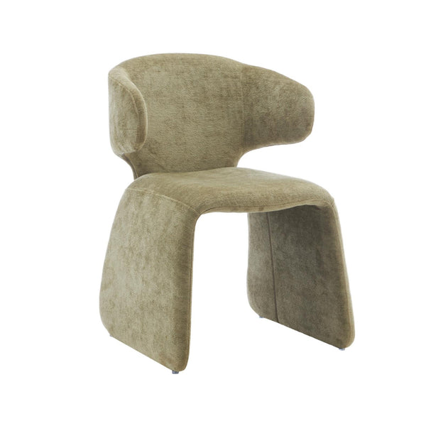 Helsinki : Dining Chair Chenille Olive fabric