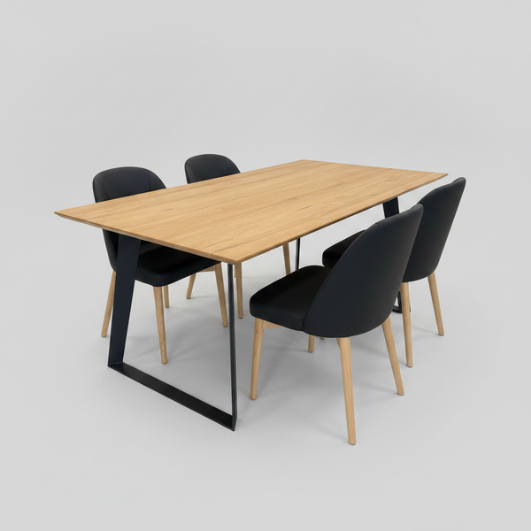 Jane : Dining Table with 6 Halo Chairs