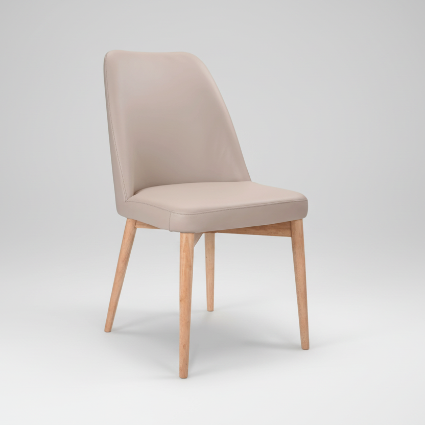 Jasper : Dining Chair Light Mocha Leather