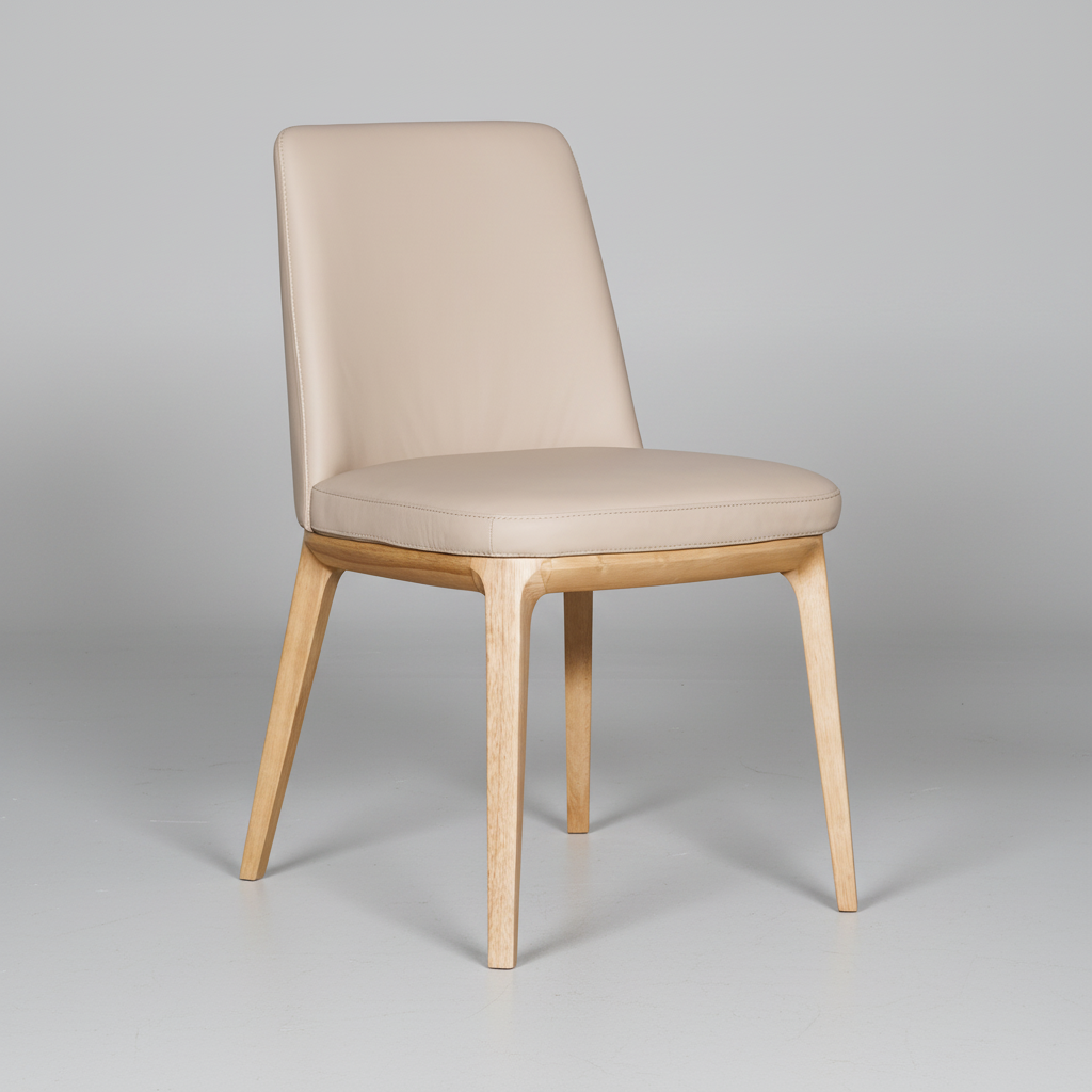 Juno : Dining Chair Natural / Clay Leather