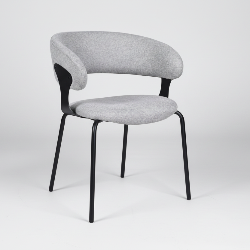 Kenny: Dining Chair Silver Grey