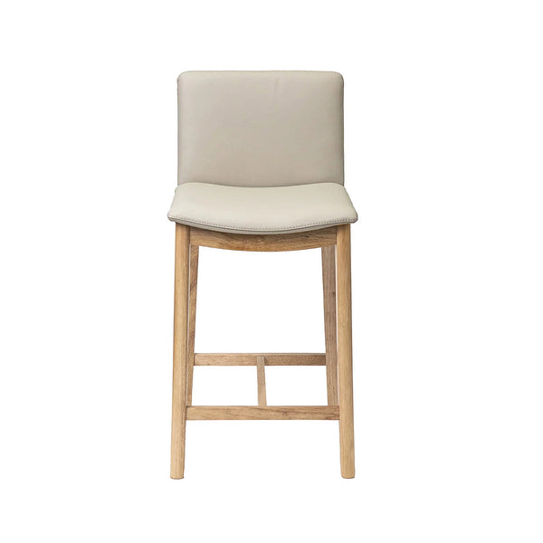 Koda : Bar Stool Wheat Leather Oak Frame