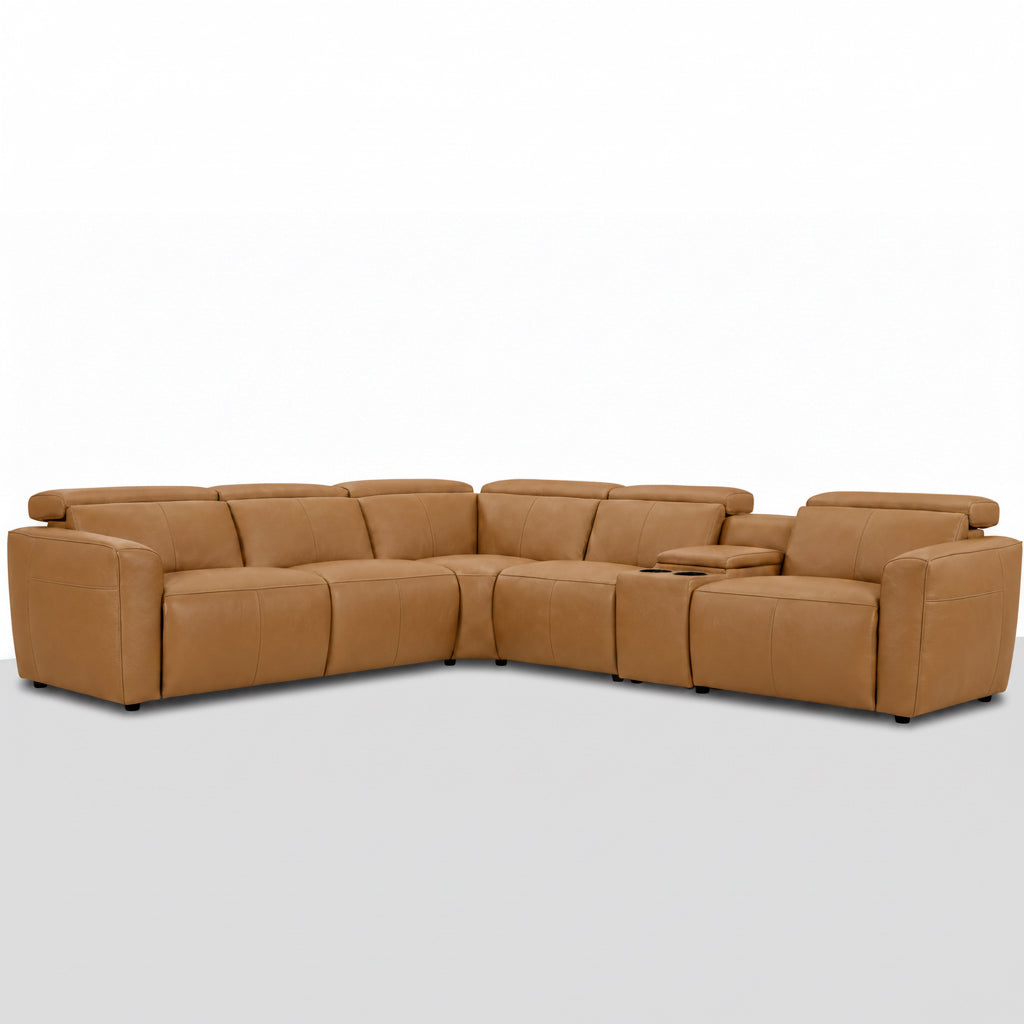 Kove: Modular Corner Sofa Electric Recliner in Leather
