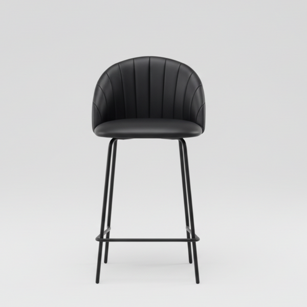 Kudu : Bar Stool Black Pu