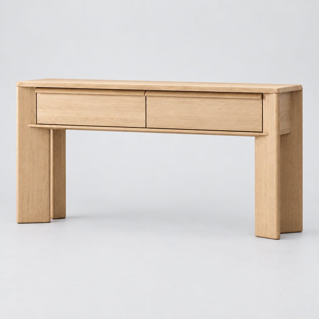 Penny : Console Table Crema Oak Timber 1.5m