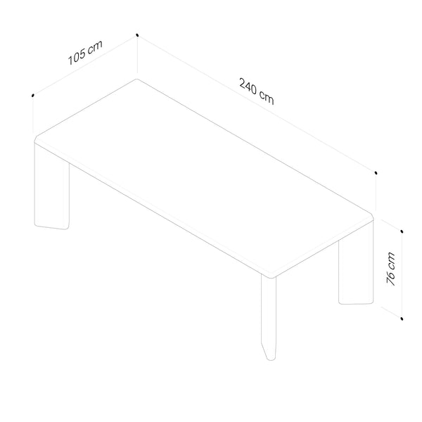 Penny : Dining Table Crema Oak Timber