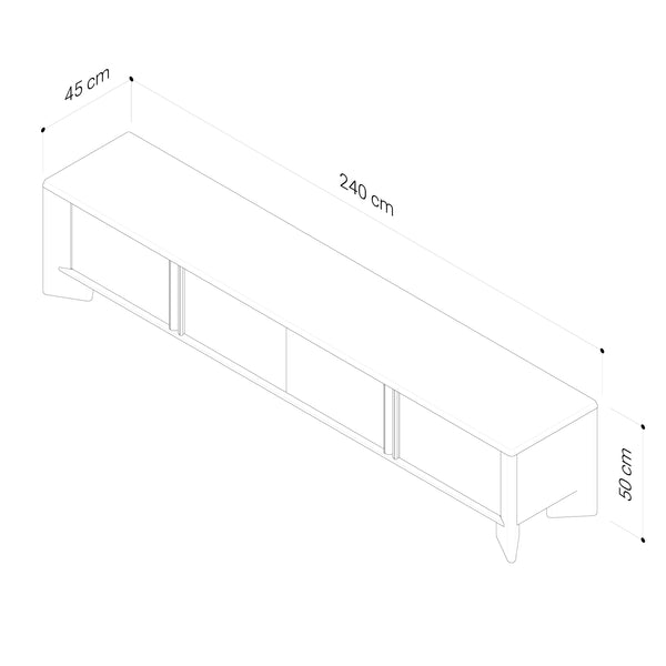 Penny : TV Unit 2.4m Crema Oak Timber