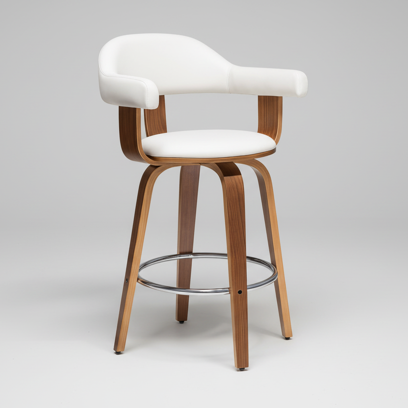Lion : Bar Stool White