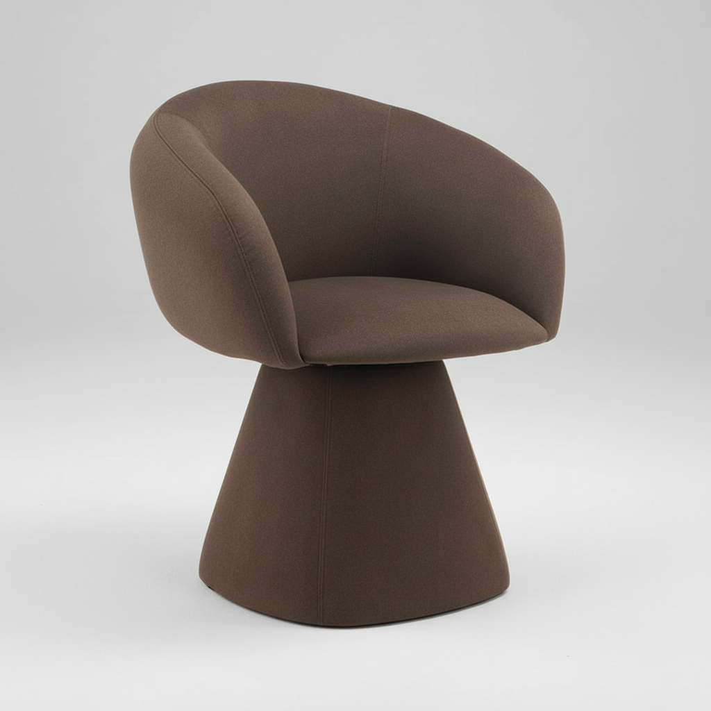 Lugarno : Dining Chair Chocolate Fabric