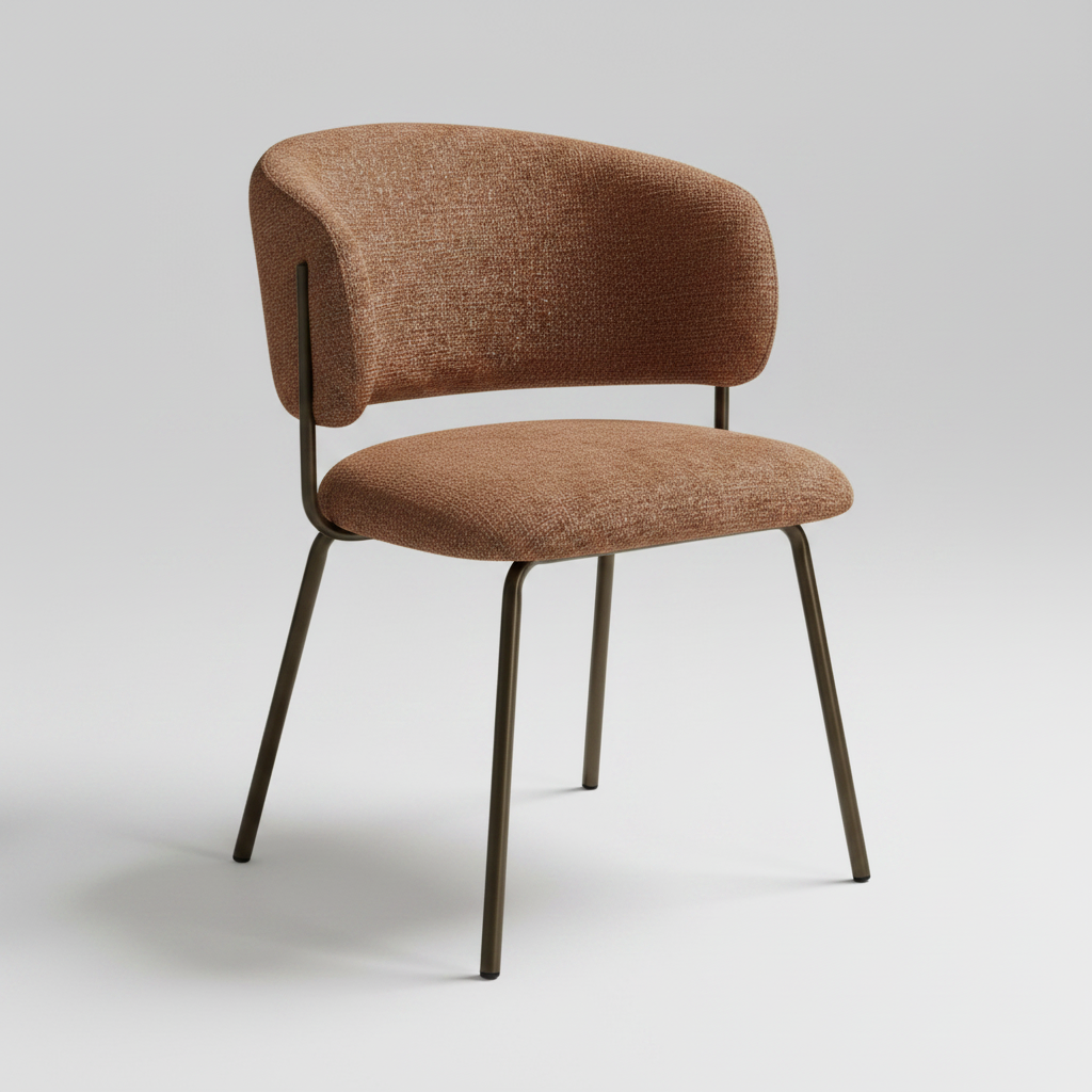 Lumi : Dining Chair Cayenne Fabric Bronze Frame