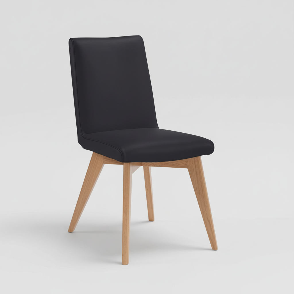 Marsden : Dining Chair Black Leather