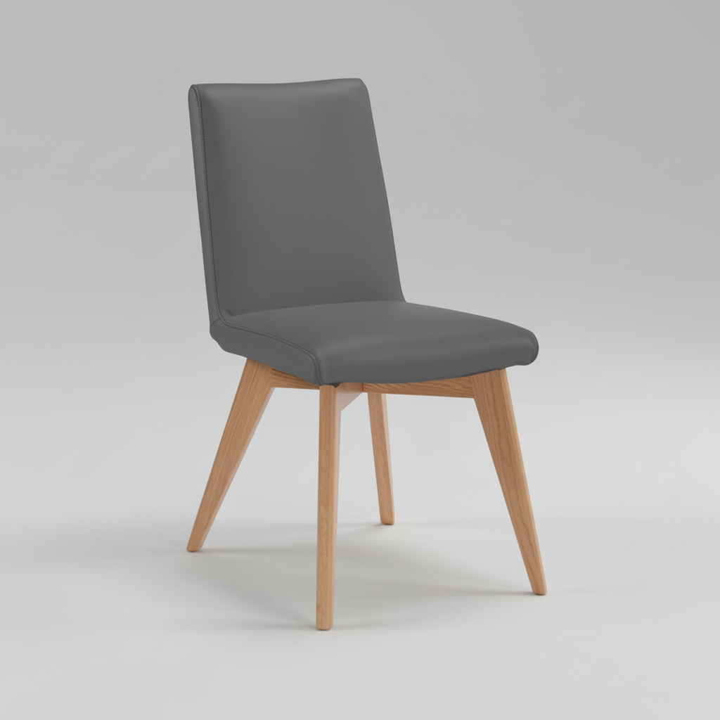 Marsden : Dining Chair Grey Leather