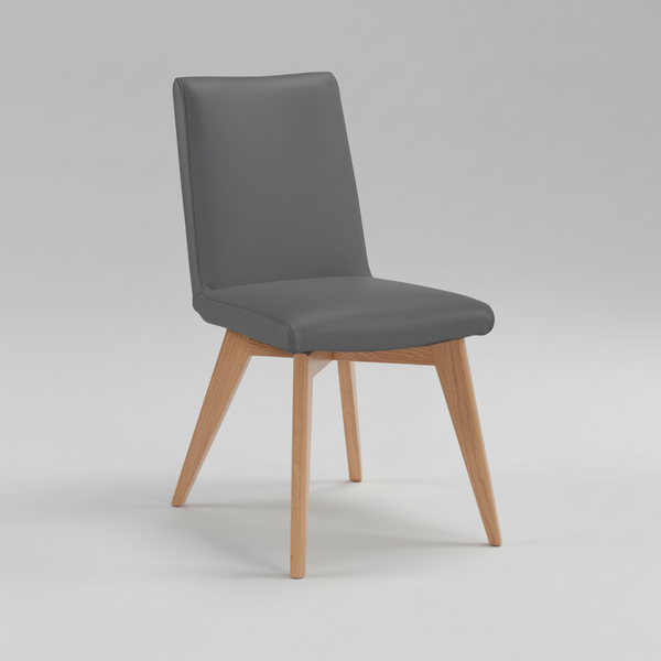 Marsden : Dining Chair Grey Leather