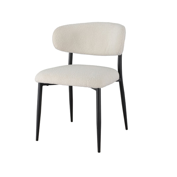 Milan: Dining Chair Off White Fabric