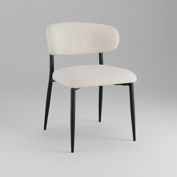 Milan: Dining Chair Off White Fabric