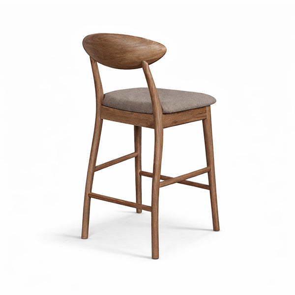 Moon : Bar Stool Light Walnut Wood