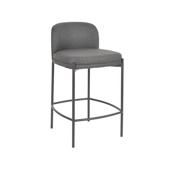 Moritz : Bar Stool Charcoal Fabric