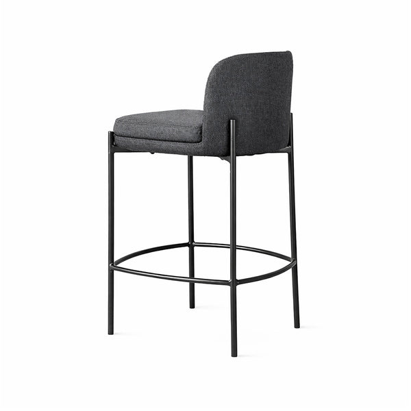 Moritz : Bar Stool Charcoal Fabric