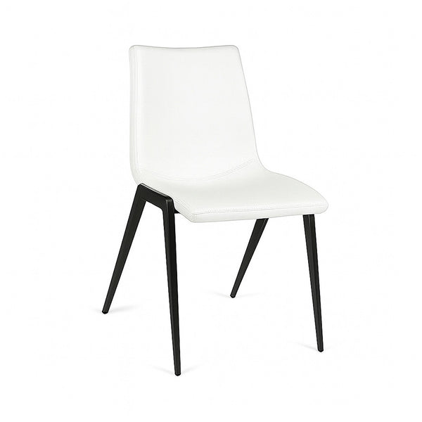 Nadia : Chair Black Frame White PU