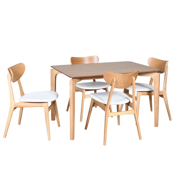 Nordic: Dining Table with 4 Finland Chairs