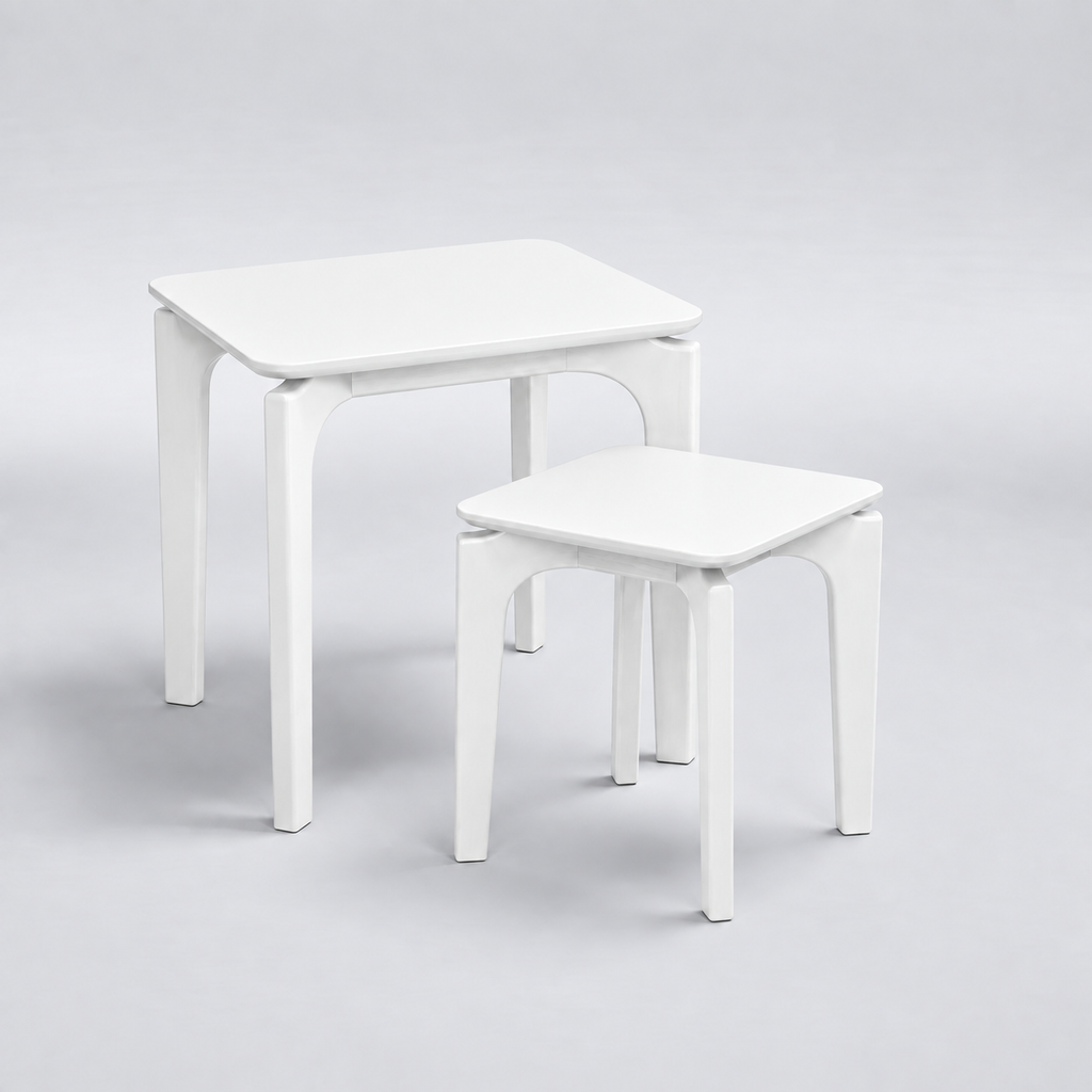 Nordic : Nest of 2 Coffee Tables | White