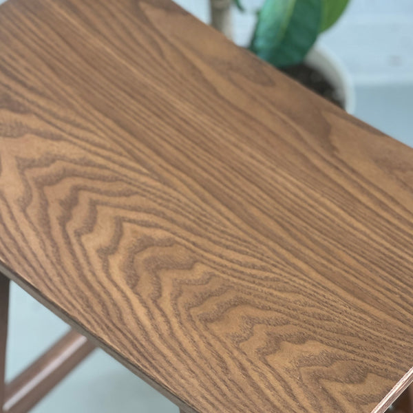 Sandown : Bar Stool Solid Seat Light Walnut