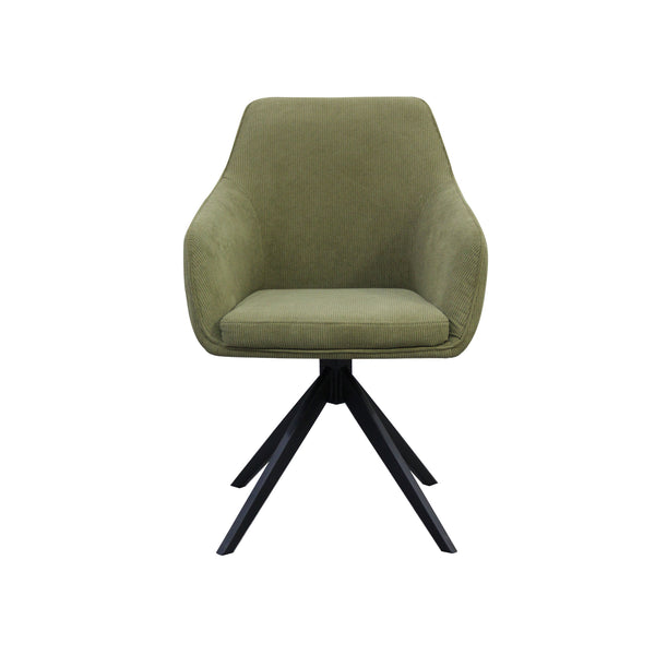 Oscar : Swivel Dining Chair Olive Fabric