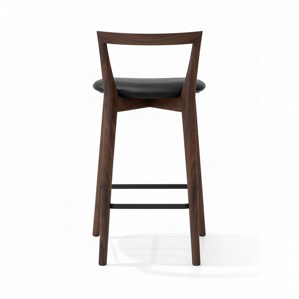 Oslo : Bar Stool Blackwood Black PU Seat