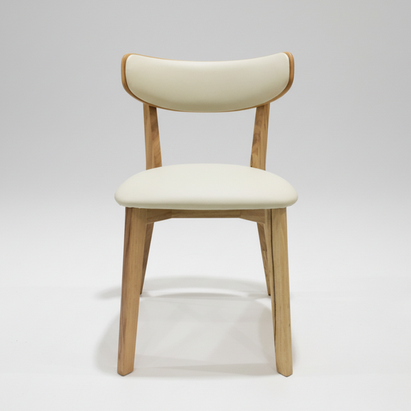 Oslo : Timber Dining Chair Taupe PU