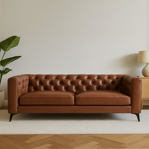Oxford : Chesterfield Leather Sofa